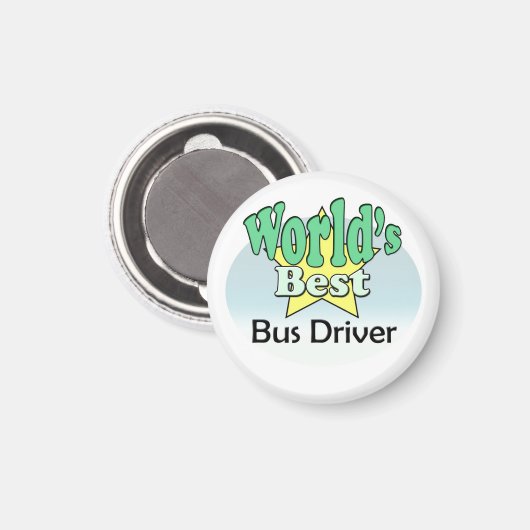 World’s Best Bus Driver Magnet (Vorderseite/Rückseite)