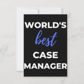 World’s Best Case Manager Dankeskarte (Vorderseite)