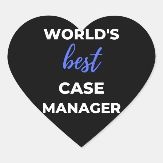 World’s Best Case Manager Herz-Aufkleber (Vorderseite)