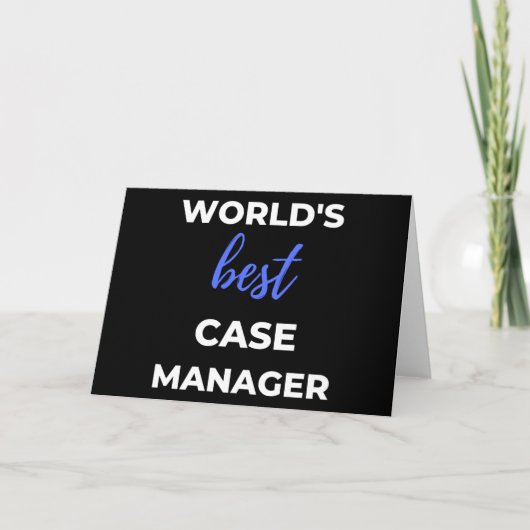 World’s Best Case Manager Karte (Vorderseite)