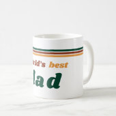 World’s Best Dad Mug | Retro 70s Father’s Day Gift Kaffeetasse (VorderseiteRechts)