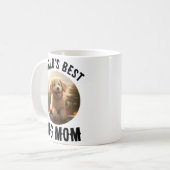 World’s Best Dog Mom | Custom Pet Photo Frame Mug Kaffeetasse (Vorderseite Links)