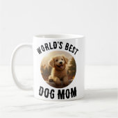 World’s Best Dog Mom | Custom Pet Photo Frame Mug Kaffeetasse (Links)