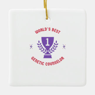 World’s best genetic counselor keramikornament