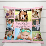 World’s Best Grandma Foto Klebemasse Pink Kissen<br><div class="desc">Give the world's best grandma hat ein Bild von Custom gemacht, Filmmaterial, Pillow that she will treasure for years. You can personalize with eight fotos of grandchildren, children, other family members, pets usw., customize the expression "World's Best Grandma" and whether she is called "Grandma", "Nana", "Abuela" usw., and add the...</div>