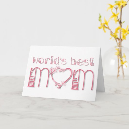 World’s Best Mom Karte (Gelbe Blume)