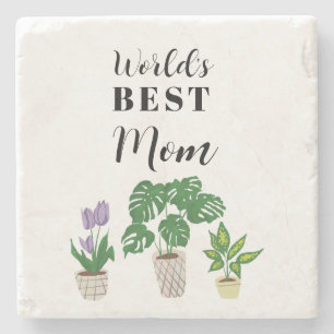 World’s Best Mom Muttertags-Topfpflanzen Steinuntersetzer