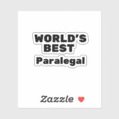 World’s Best Paralegal Aufkleber (Blatt)