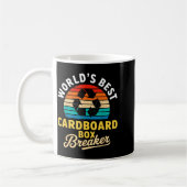 World’s Cardboard Box Breaker Funny Recycling Hero Kaffeetasse (Links)