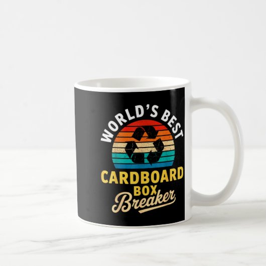 World’s Cardboard Box Breaker Funny Recycling Hero Kaffeetasse (Rechts)