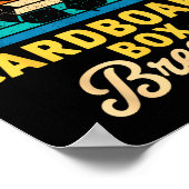 World’s Cardboard Box Breaker Funny Recycling Hero Poster (Ecke)