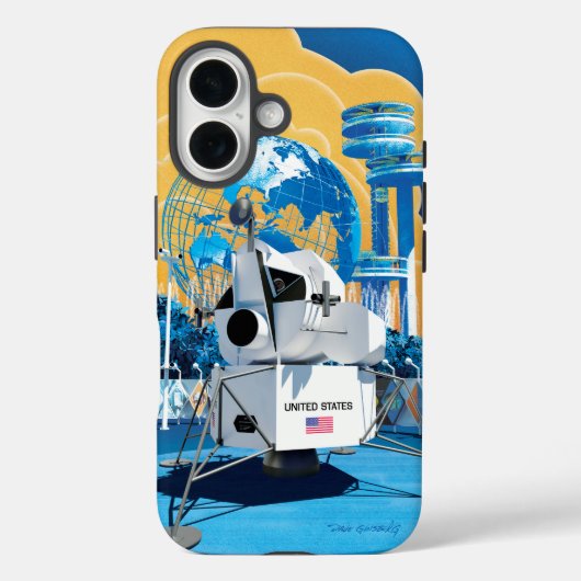 World’s Fair Lunar Module (Day): iPhone 16 Case (Rückseite)