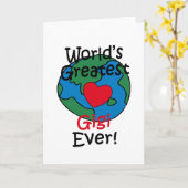 World’s Greatest Gigi Heart Karte (Gelbe Blume)