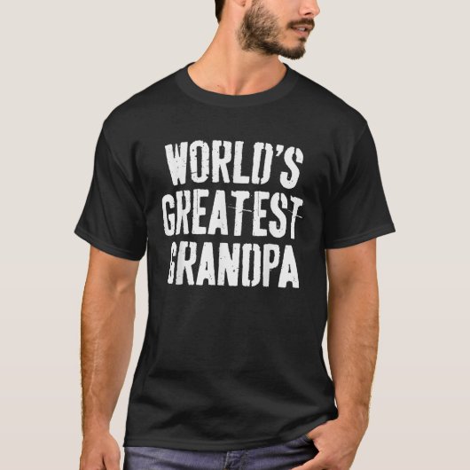 World s Greatest Grandpa Papa Men Fathers Day T-Shirt (Vorderseite)