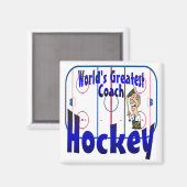 World’s Greatest Hockey Coach Magnet (Vorderseite/Rückseite)
