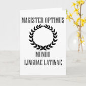 World’s Greatest Latin Teacher (Male) Karte (Gelbe Blume)