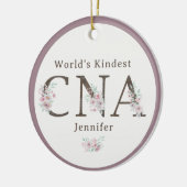 World’s Kindest CNA Floral Christmas Keramik Ornament (Links)