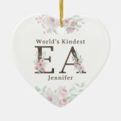 World’s Kindest EA Floral Christmas Keramik Ornament (Vorne)