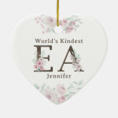 World’s Kindest EA Floral Christmas Keramik Ornament (Hinten)