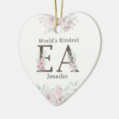 World’s Kindest EA Floral Christmas Keramik Ornament (Links)