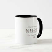 World’s Kindest  Nurse Floral Christmas Tasse (VorderseiteRechts)