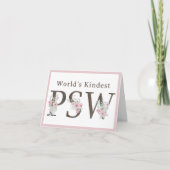 World’s Kindest PSW Floral Christmas Dankeskarte (Vorderseite)