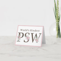 World’s Kindest  PSW Floral Christmas Dankeskarte