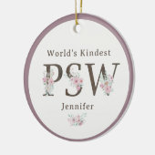 World’s Kindest  PSW Floral Christmas Keramik Ornament (Links)