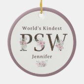 World’s Kindest PSW Floral Christmas Keramik Ornament (Hinten)