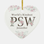 World’s Kindest  PSW Floral Christmas Keramik Ornament (Vorne)