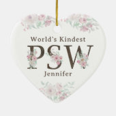 World’s Kindest  PSW Floral Christmas Keramik Ornament (Hinten)