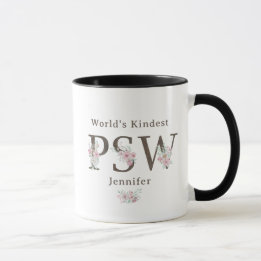 World’s Kindest  PSW Floral Christmas Tasse
