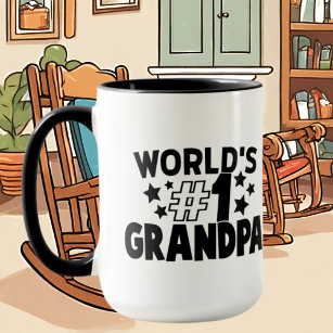 World’s number one Grandpa word art Tasse