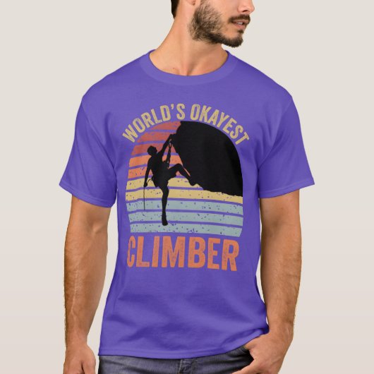 World s Okayest Climber Rock Climber family T-Shirt (Vorderseite)