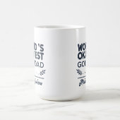 World’s Okayest Golf Dad Custom Name Design Kaffeetasse (Mittel)