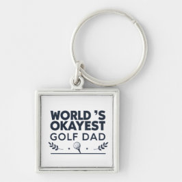 World’s Okayest Golf Dad Vintage Emblem Schlüsselanhänger