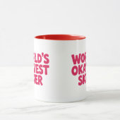 World’s Okayest Skier Funny Ski Mug Tasse (Zentrum)