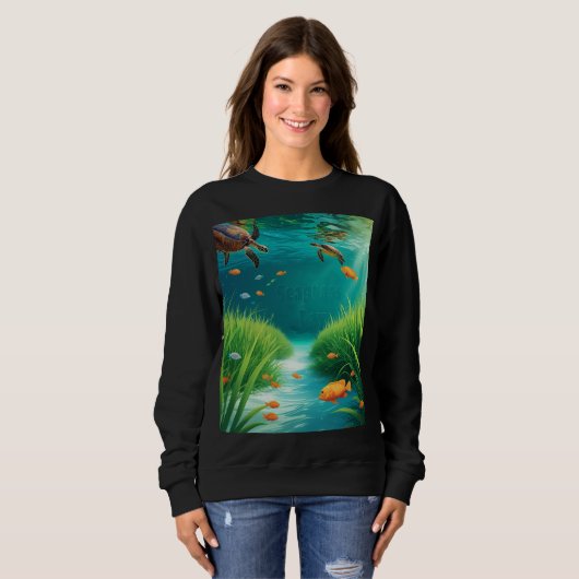 World Sea grass Day Sweatshirt (Vorne ganz)