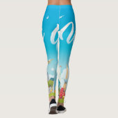World Sehenswürdigkeiten: Reisen Vintages Set Leggings (Rückseite)