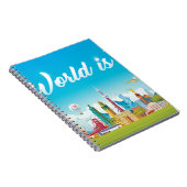 World Sehenswürdigkeiten: Reisen Vintages Set Notizblock (Rechte Seite)