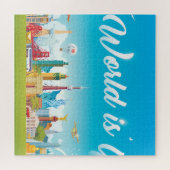 World Sehenswürdigkeiten: Reisen Vintages Set Puzzle (Horizontal)