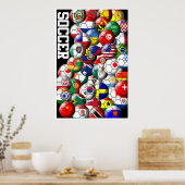 World Soccer Balls Poster (Küche)