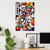 World Soccer Balls Poster (Heimbüro)