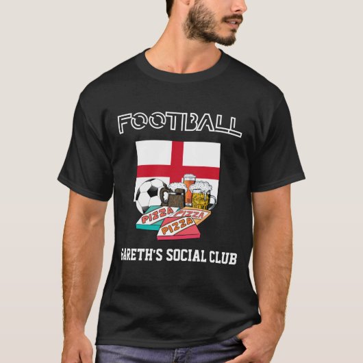 WORLD SOCCER Football Beer Pizza ENGLAND T-Shirt (Vorderseite)
