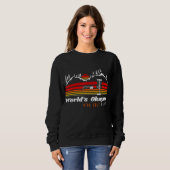 World Tokest Disk Golf Player Funny Frisbee Vinta Sweatshirt (Vorne ganz)