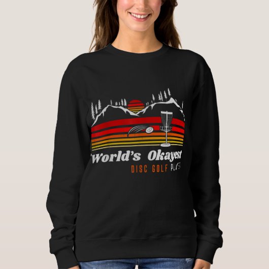 World Tokest Disk Golf Player Funny Frisbee Vinta Sweatshirt (Vorderseite)