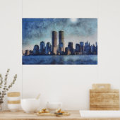 World Trade Center in Pastels Poster (Küche)