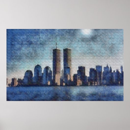 World Trade Center in Pastels Poster (Vorne)