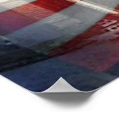 World Trade Center mit Flaggenplakat Poster (Ecke)