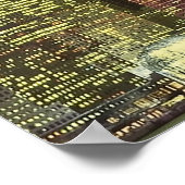 World Trade Center NYC at Night Poster (Ecke)